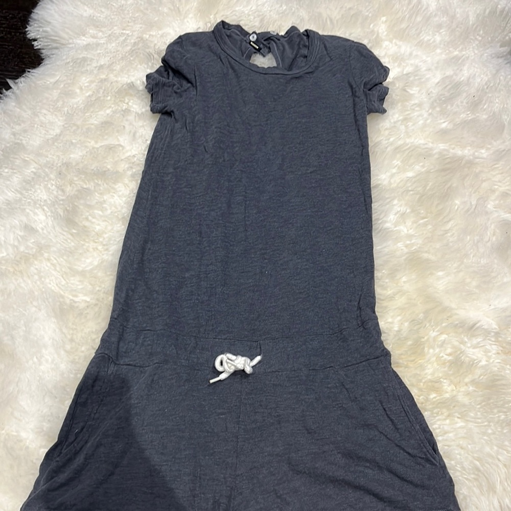 Dark Grey Monrow Romper With Slightly Open Back A… - image 1